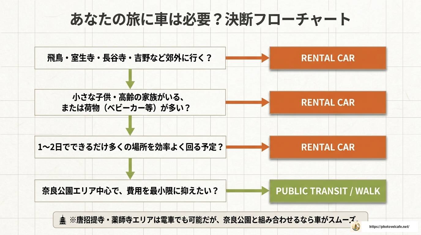 奈良観光にレンタカーは必要？メリットと使い方を解説