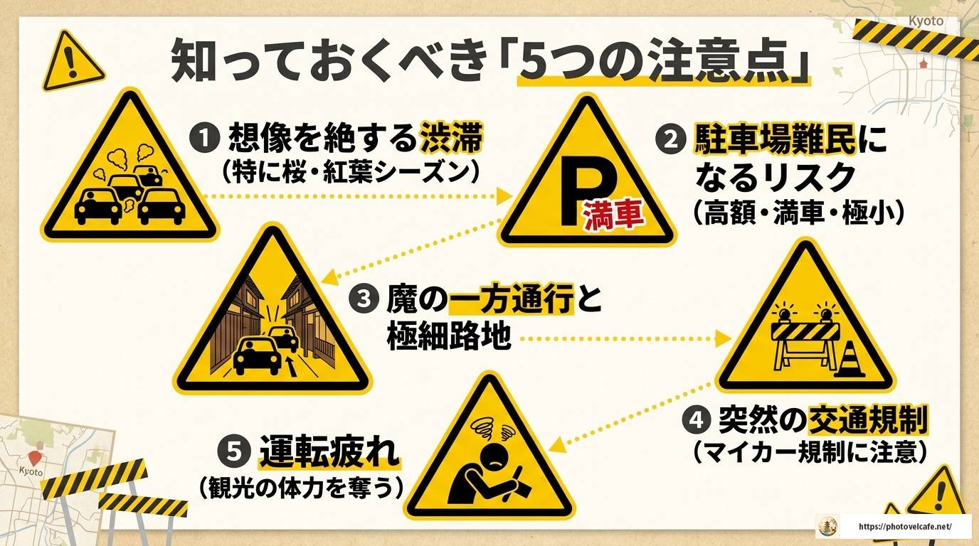 京都観光の移動手段に車を選ぶメリットと賢い使い方