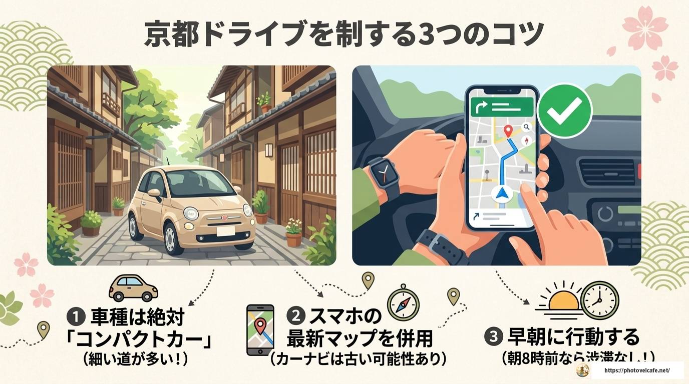 京都観光の移動手段に車を選ぶメリットと賢い使い方