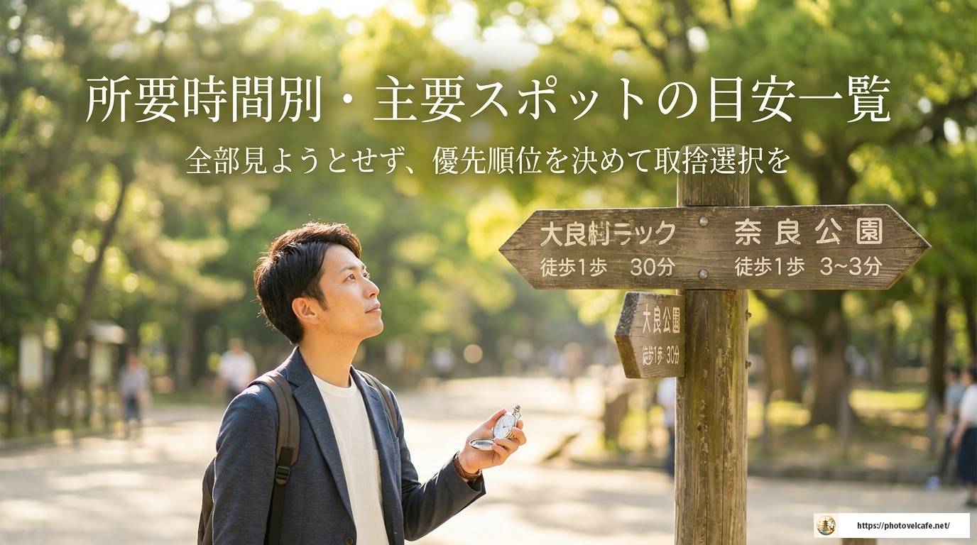 奈良公園の観光にかかる時間と効率よく巡るコツ完全版