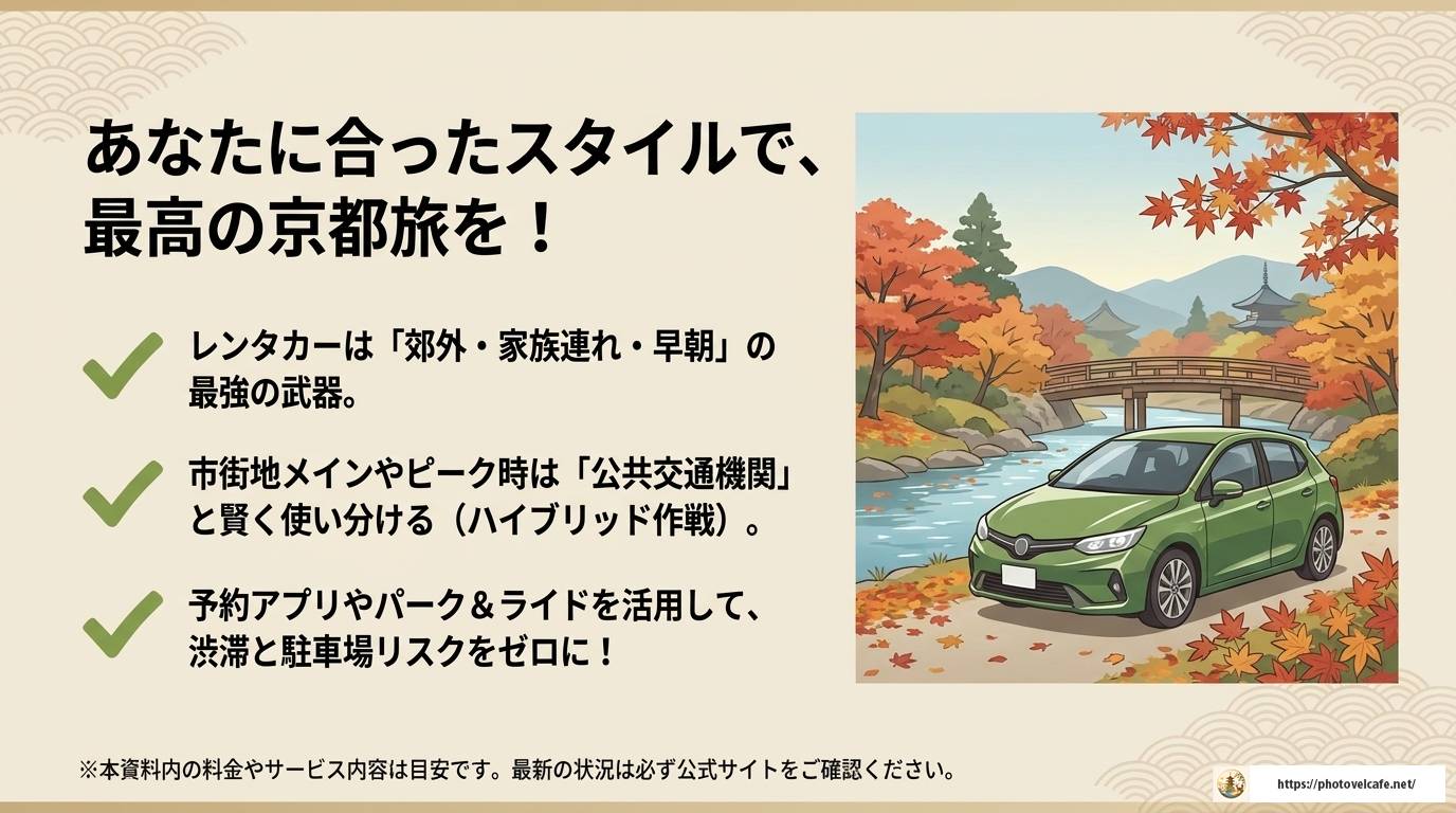 京都観光の移動手段にレンタカーは使える?徹底解説