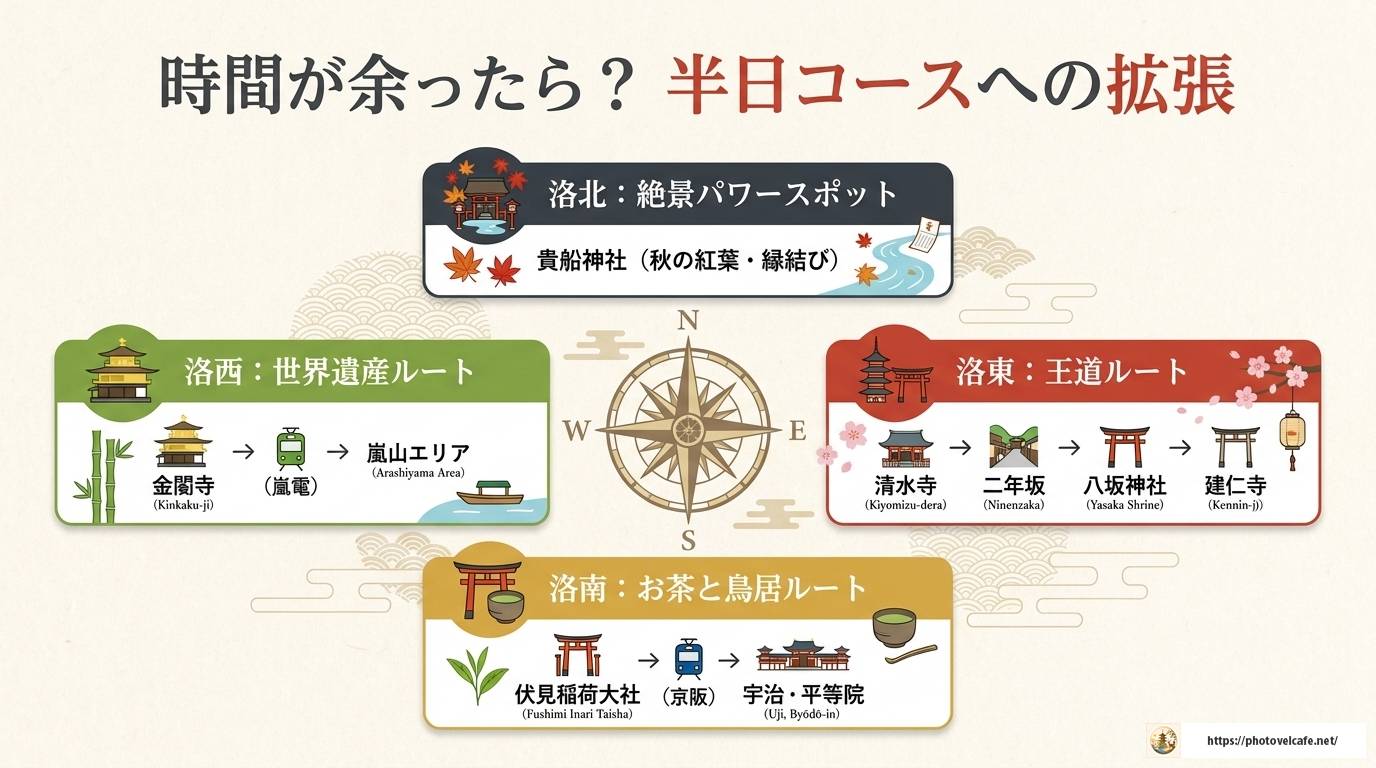 京都観光2時間コース完全ガイド！エリア別おすすめルート