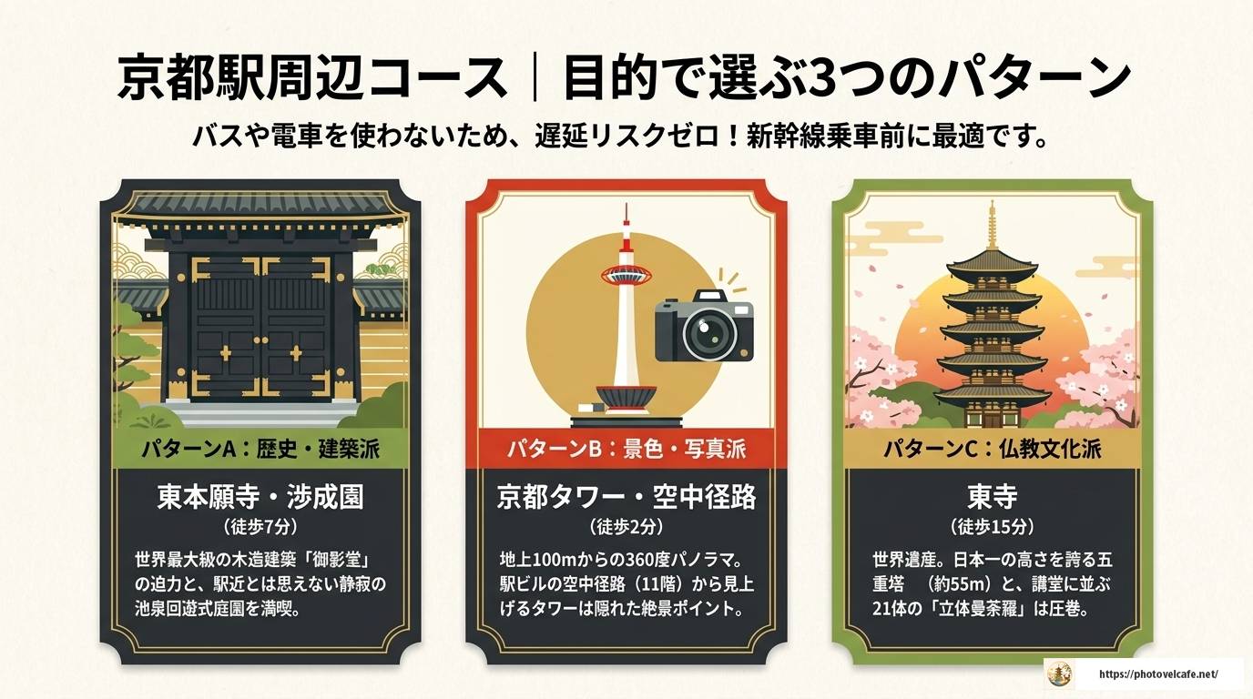 京都観光2時間コース完全ガイド！エリア別おすすめルート